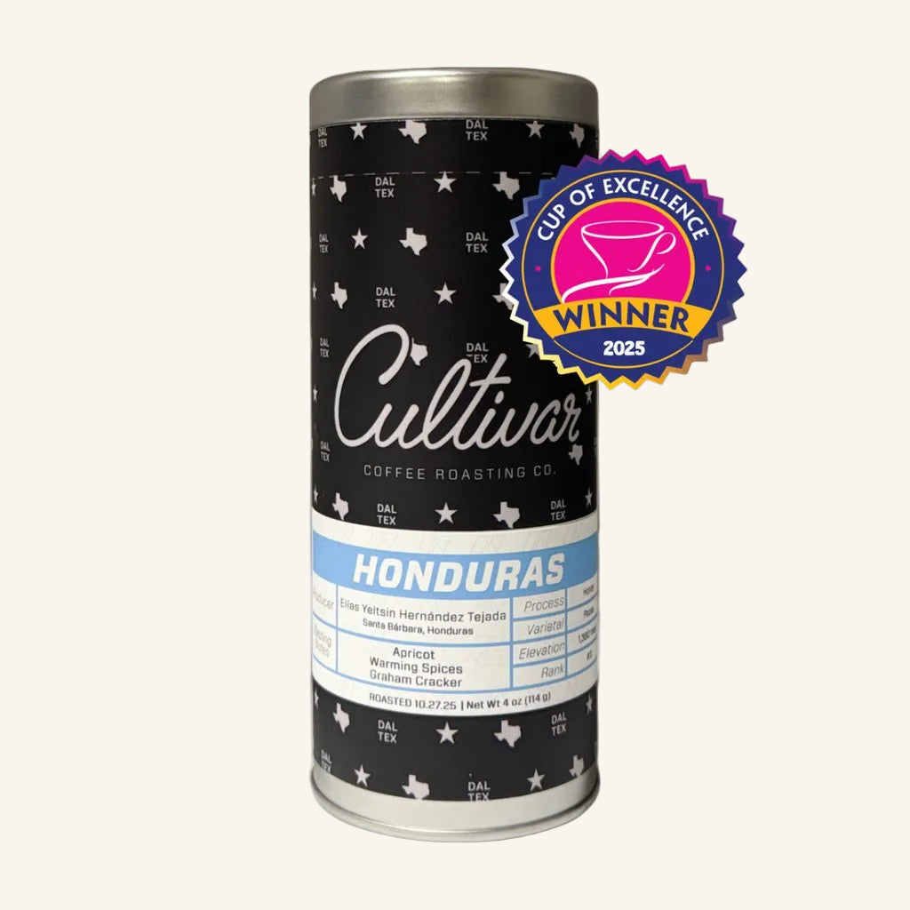 Bag of Cultivar's Honduras Finca Karmél #3 Cup of Excellence Competition Winner roasted coffee beans